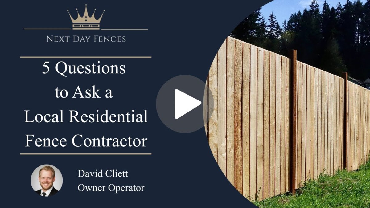 5 Questions to Ask a Local Residential Fence Contractor