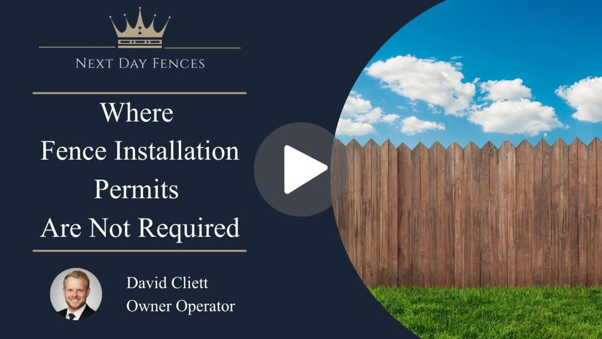 Where Fence Installation Permits Are Not Required